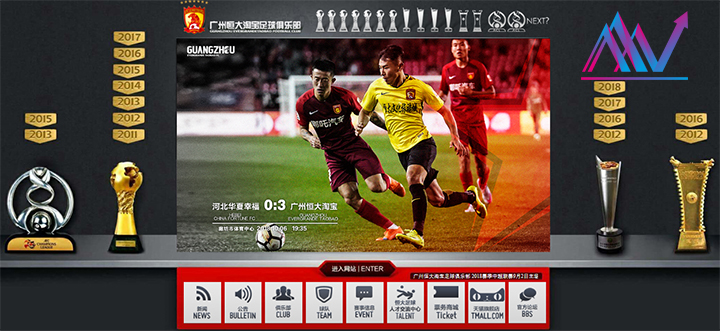 صفحه اول سایت باشگاه فوتبال گوانگژو اورگرند - پرافتخارترین باشگاه فوتبال در چین