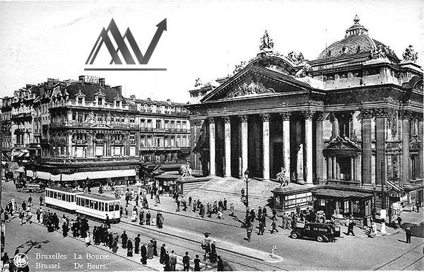 تاریخچه بورس در جهان - در عکس بعدی تصویری از بورس بروکسل بلژیک در سال 1933 میلادی را مشاهده می‌کنید.